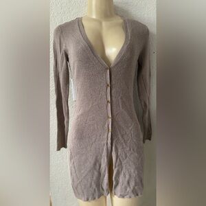 H&M Women's Beige Button-Up Cardigan long sleeve button up y2k
